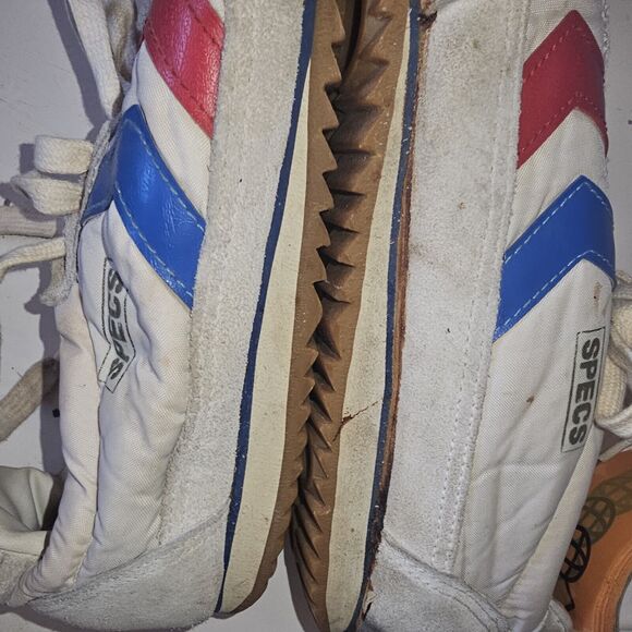 Vtg 1980's Korean VINTAGE RED White Athletic Shoes Size 10 - Picture 16 of 16